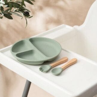 Silicone Plate with Cutlery
